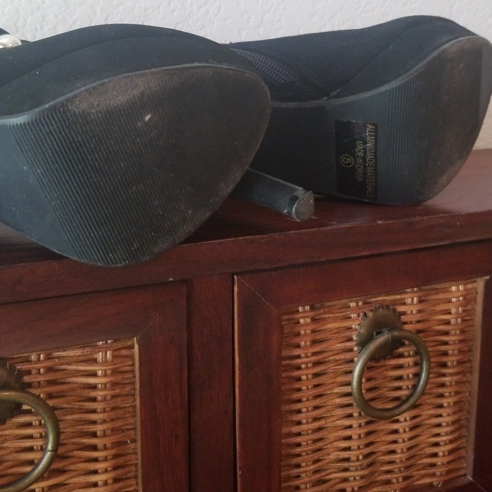 Top Moda Black Ankle Boots Size 5 - Picture 6 of 8